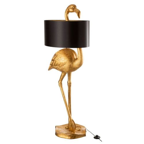 Lampadaire Design "Flamant" 142cm Or & Noir