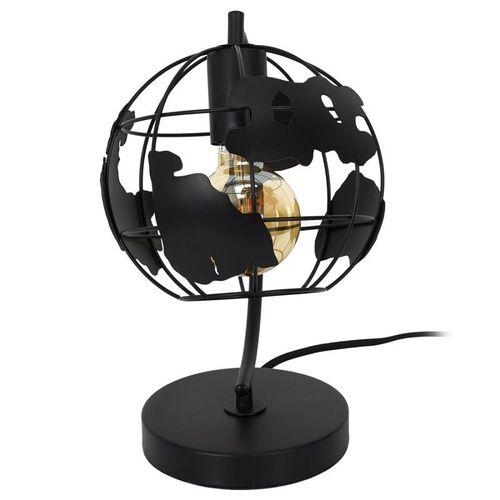 Lampe À Poser En Métal "Globe" 26cm Noir