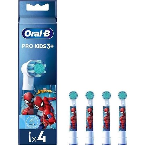 Oral-B Pro Kids - Lot De 4 Brossettes Pour Brosses A Dents Electriques Spider-man