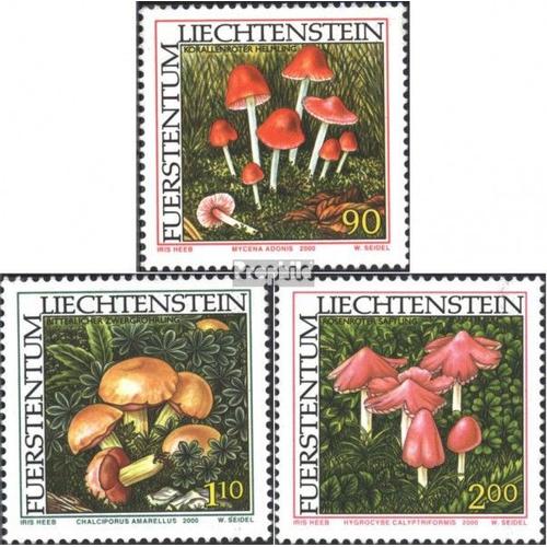 Liechtenstein 1252-1254 (Édition Complète) Neuf 2000 Rares Champignons
