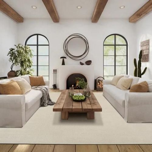 Juta Aspect Lignes - Tapis Aspect Jute À Motif Lignes Naturel 120x160