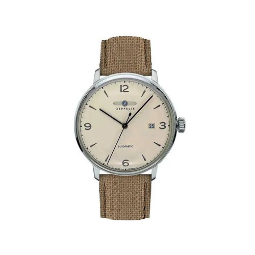 Zeppelin Hindenburg Montre Homme Acier Automatic Cuir Marron 8064-5