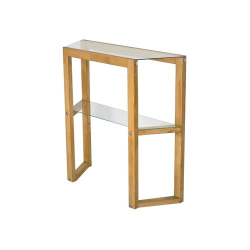 Console En Bois Beige 85x31 H85 Cm