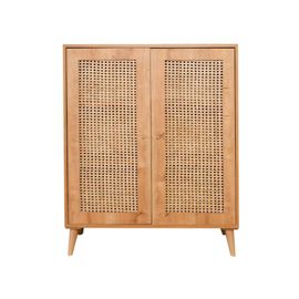 Buffet En Bois Beige 90x40 H110 Cm