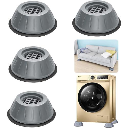 Patins Anti Vibration, 4 Pièces Pieds en Caoutchouc pour Machine à Laver Coussinets Pied de Machine à Laver Tampon Anti-vibration, pour machine à laver et sèche-linge