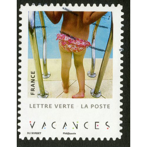Timbre Oblitéré Vacances,France,Lettre Verte,La Poste,Du Sordet