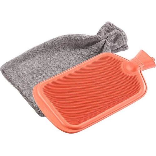 Bouillotte Classique En Caoutchouc - 2 Litres (Avec Housse Grise)