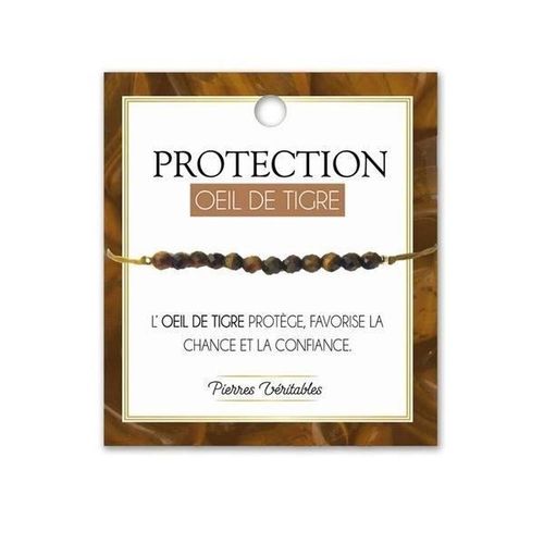 Bracelet En Pierre Naturelle Véritable D'oeil De Tigre