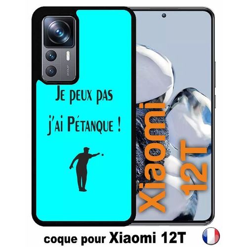 Coque Pour Xiaomi 12t - Je Peux Pas J Ai Petanque Turquoise - Silicone - Noir