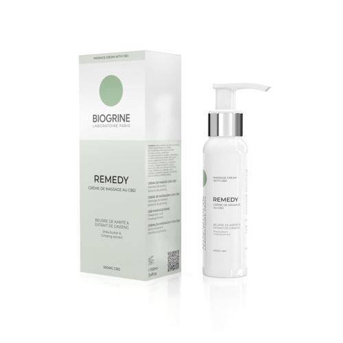 Biogrine | "Remedy" - Crème De Massage Au Cbd | Beurre De Karité & Ginseng | 500mg Cbd 100ml 