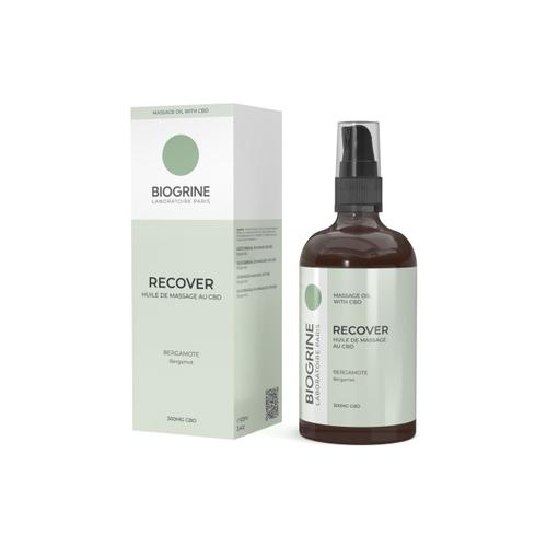Biogrine | "Recover" - Huile De Massage Au Cbd | Bergamote | 300mg Cbd 100ml 
