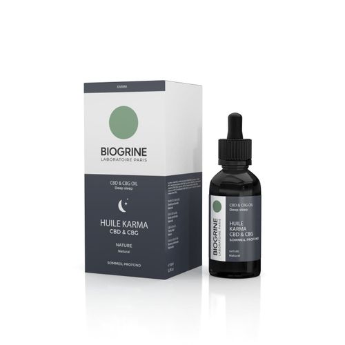 Biogrine | Huile "Karma" | Cbd + Cbg | Sommeil Profond | Nature 10 Ml Vegan 