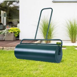 Rouleau à Gazon - COSTWAY - Largeur 90cm - Volume 63L - Poignée Ergonomique en Forme de U - Vert
