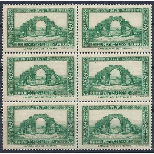 Algérie Française Yvert 103 ( 1936). Bloc De 6. Lambèse -Arc De Triomphe. Neuf** (Mnh)