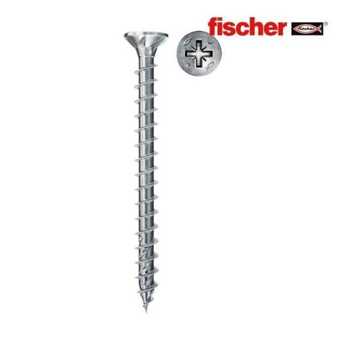 Boite 200 vis fpf ii czp 5,0x80 bc vis a bois 670429 fischer