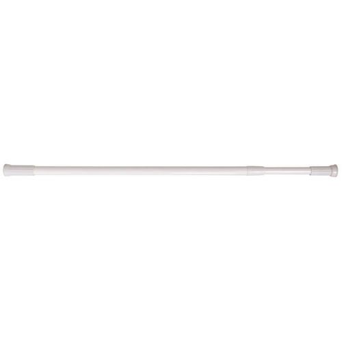 Barre de Douche Alu 110-200cm Blanc - Barres et anneaux pour rideaux