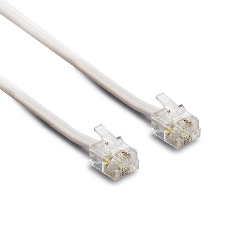 CÃ¢ble tÃ©lÃ©phonique RJ11 pour modem, contacts dorÃ©s 10 m