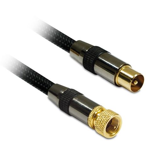 Metronic 419005 Câble d'antenne M/M 1,5 m Noir