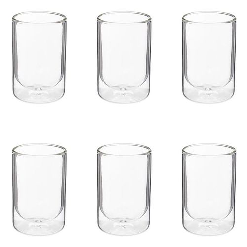 Lot De 6 Mugs Double Paroi "Clea" 40cl Transparent