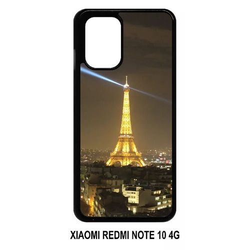 Coque Xiaomi Redmi Note 10 4g - Tour Eiffel - Noir