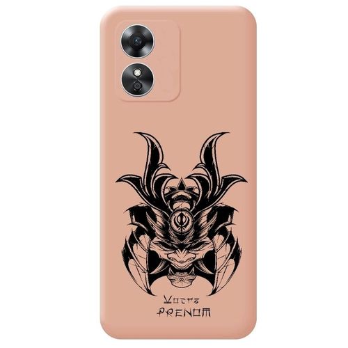 Coque Rose Oppo A17 Casque Samourai