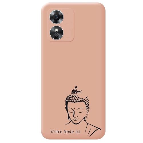 Coque Rose Oppo A17 Bouddha Personnalisee