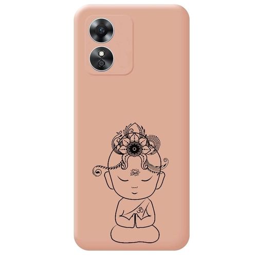 Coque Rose Oppo A17 Bouddha Kawaii