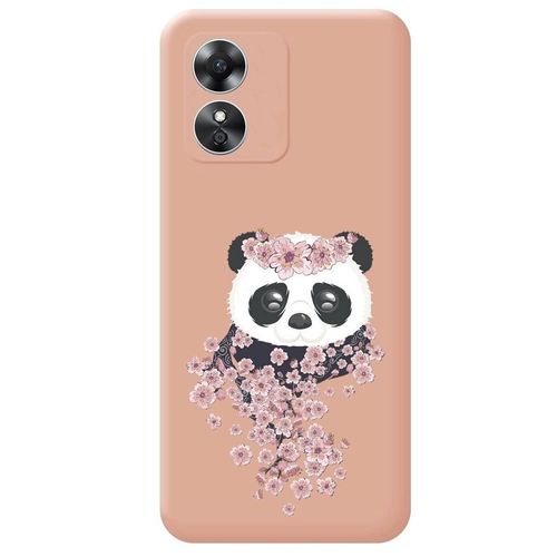 Coque Rose Oppo A17 Panda Sakura Cerisier