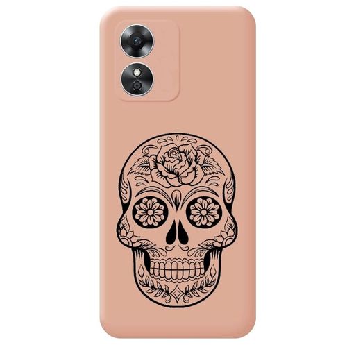 Coque Rose Oppo A17 Mort Mexicaine Calavera