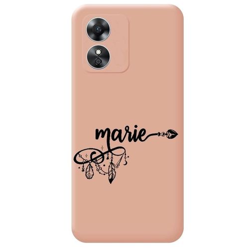 Coque Rose Oppo A17 Avec Votre Prenom 6 Lune