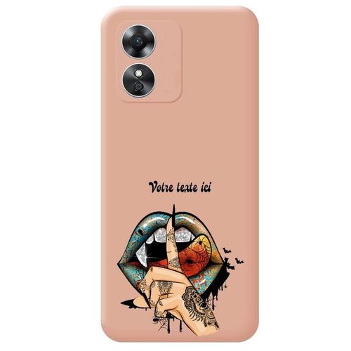 Coque Rose Oppo A17 Tatoo Witch Personnalisee