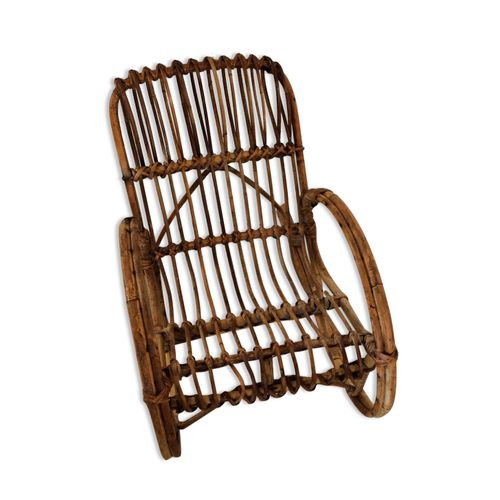 Rocking Chair Enfant Rotin Bois