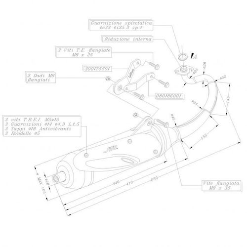 Sito Yamaha Aerox 50 Kat (Liquid Cooled) Full System