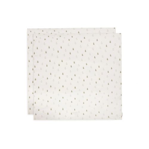 Lot De 2 Langes Coton Hydrophile 115x115 Cm Happy Miffy Olive - Jollein