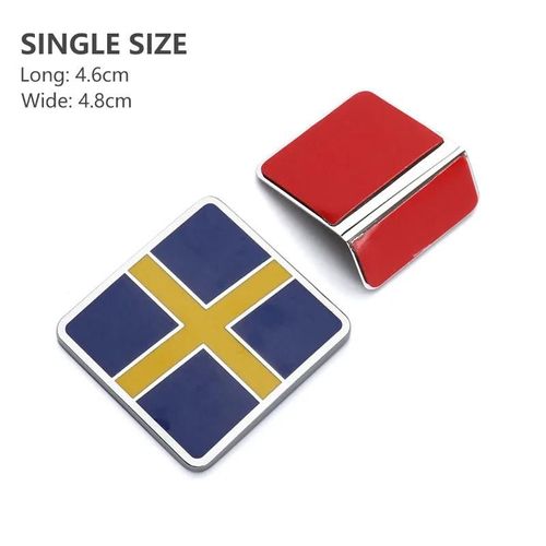 Pour Le Logo Du Drapeau - Autocollant De Calandre Pour Volvo, Autocollant Ruco Emblem, Volvo Xc90 Xc40 Xc60 Xc70 C30 C70 C90 V90 V60 S90 S60 D5 Wiches