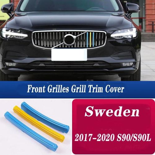 R17-20s90 - Couvertures De Calandre Avant Pour Volvo, Couleurs Suédoises, Accessoires De Voiture Automatique, 3 Pièces