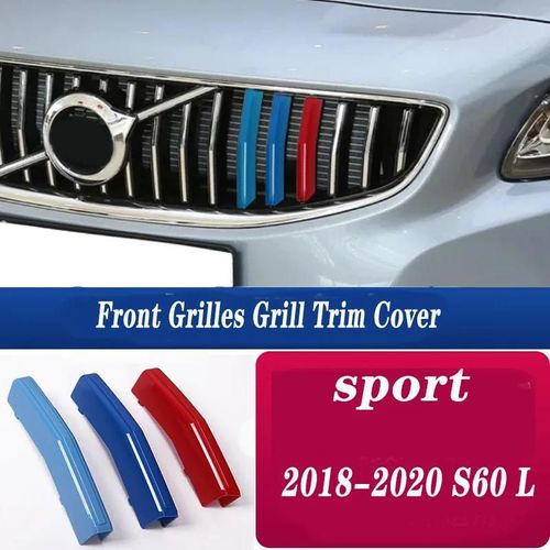 M18-20 S60l - Couvertures De Calandre Avant Pour Volvo, Couleurs Suédoises, Accessoires De Voiture Automatique, 3 Pièces
