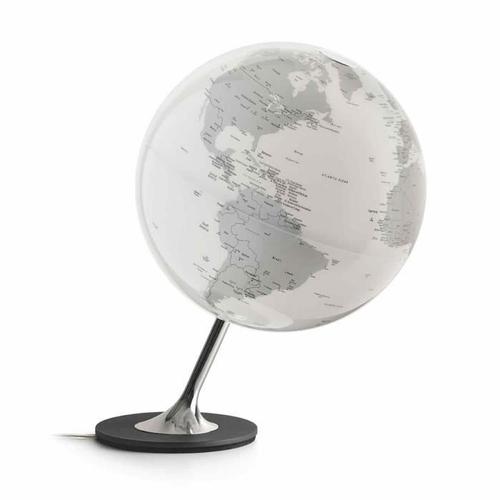 Globe Terrestre Lumineux Anglo Ø 25 Cm - Chrome