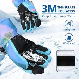Gants d'hiver imperméables au vent chaud pour femmes ski pour hommes