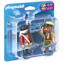 Playmobil 4127 - Playmobil Duo Pirate Et Soldat Anglais