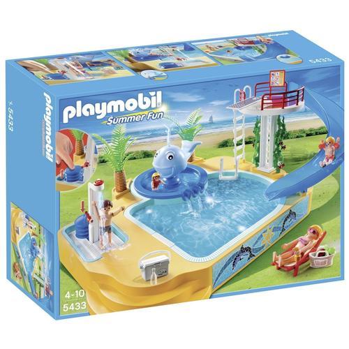 Playmobil 5433 - Famille Avec Piscine Et Plongeoir