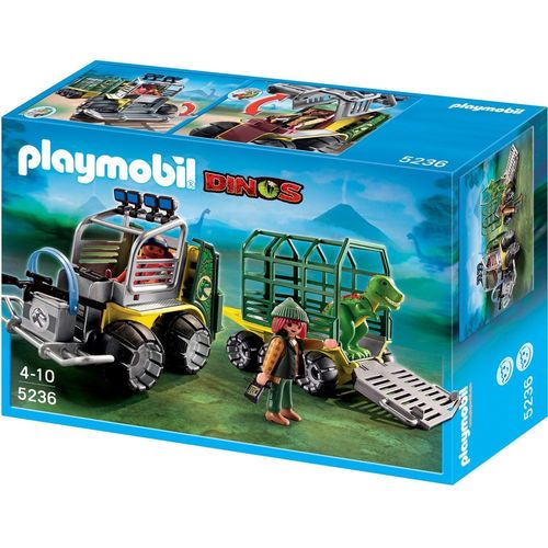 Playmobil 5236 - Véhicule Avec Cage Et Bébé T-Rex