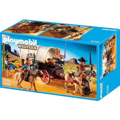 Playmobil 5248 - Chariot Avec Cow-Boys Et Bandits