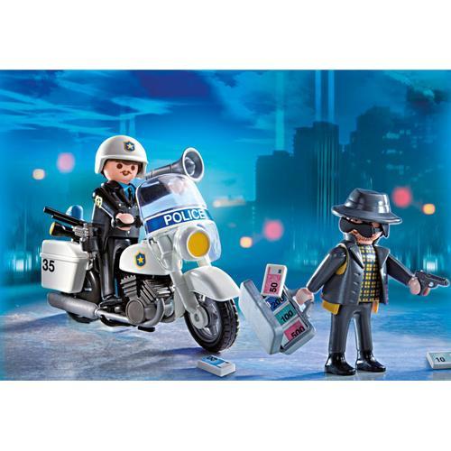 Playmobil - 5891 - Jeu de construction - Valisette policier et voleur