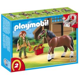 Playmobil 5108 - Cheval Et Palefrenière