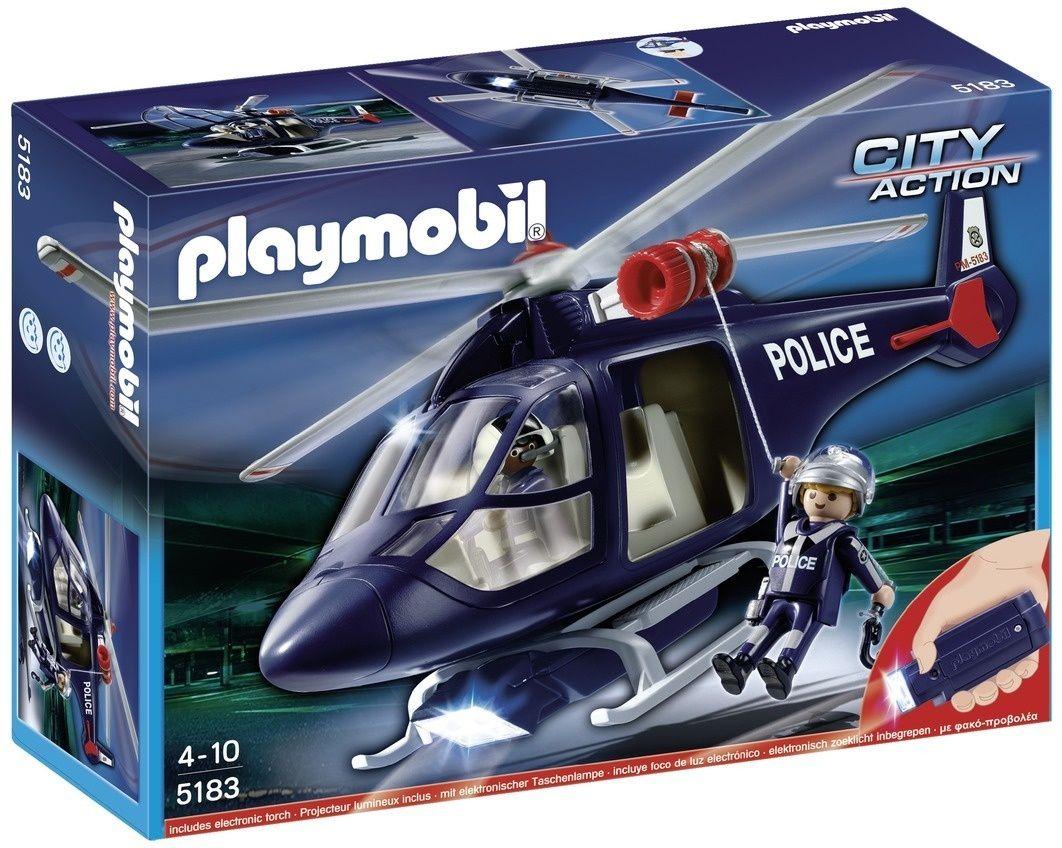Playmobil 5183 - Hélicoptère de Police avec Projecteur