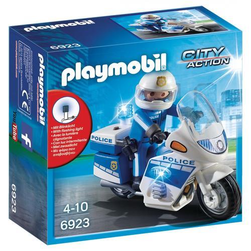 Playmobil 6923 - Moto De Policier Avec Gyrophare