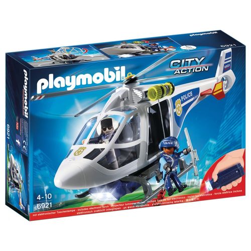 Playmobil 6921 - Hélicoptère De Police Avec Projecteur