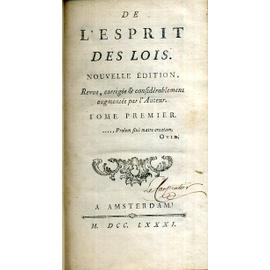 L’Esprit des lois. Tome I