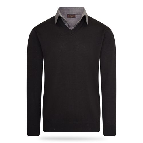 Cappuccino Italia Mock Pullover Noir
